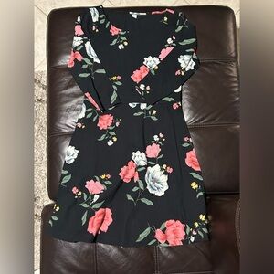 Old Navy Floral Black Dress size medium